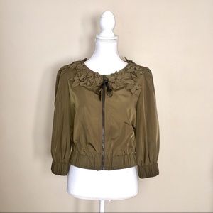 Twelve by Twelve olive green cropped jacket